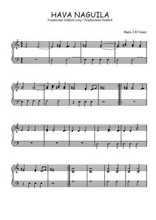 Téléchargez l'arrangement pour piano de la partition de Hava Naguila en PDF
